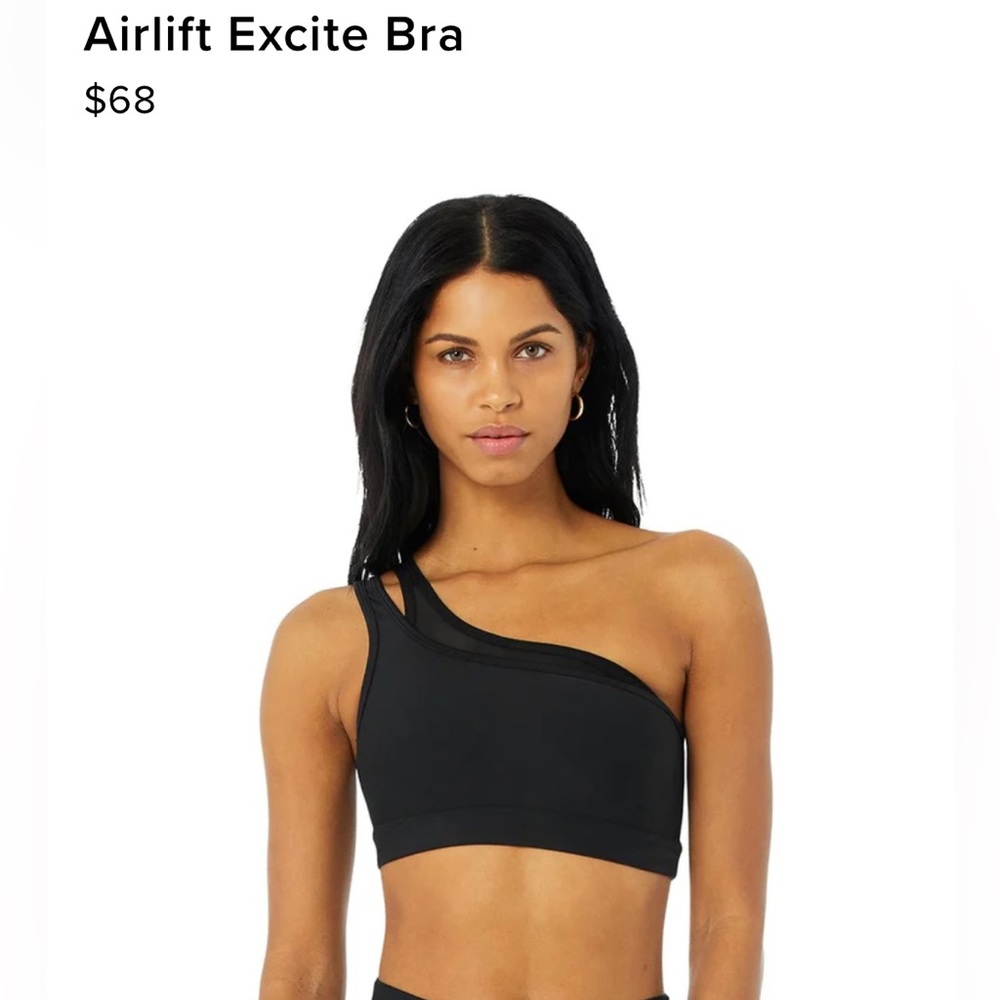 AIRLIFT EXCITE BRA BLACK - SMALL One Shoulder Black Sports Bra